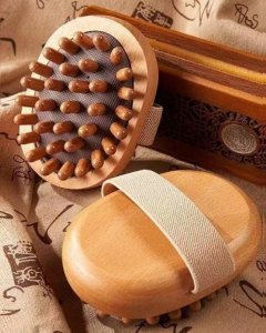 Ξύλινη οβάλ βούρτσα μασάζ κατά της κυτταρίτιδας 